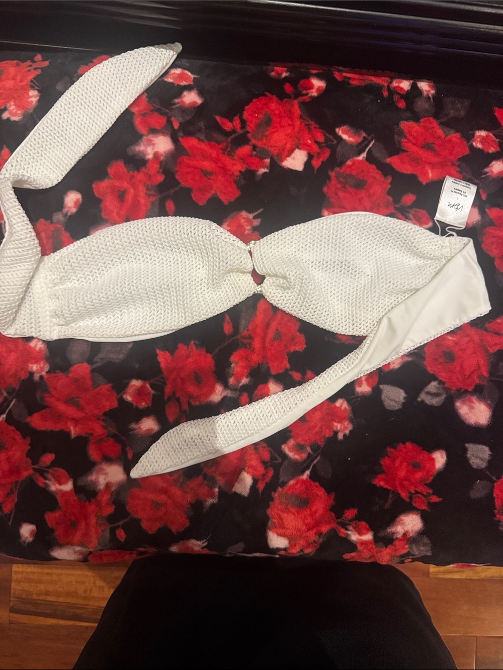 VDM the Label White Bandeau Bikini Top